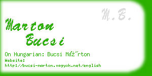 marton bucsi business card